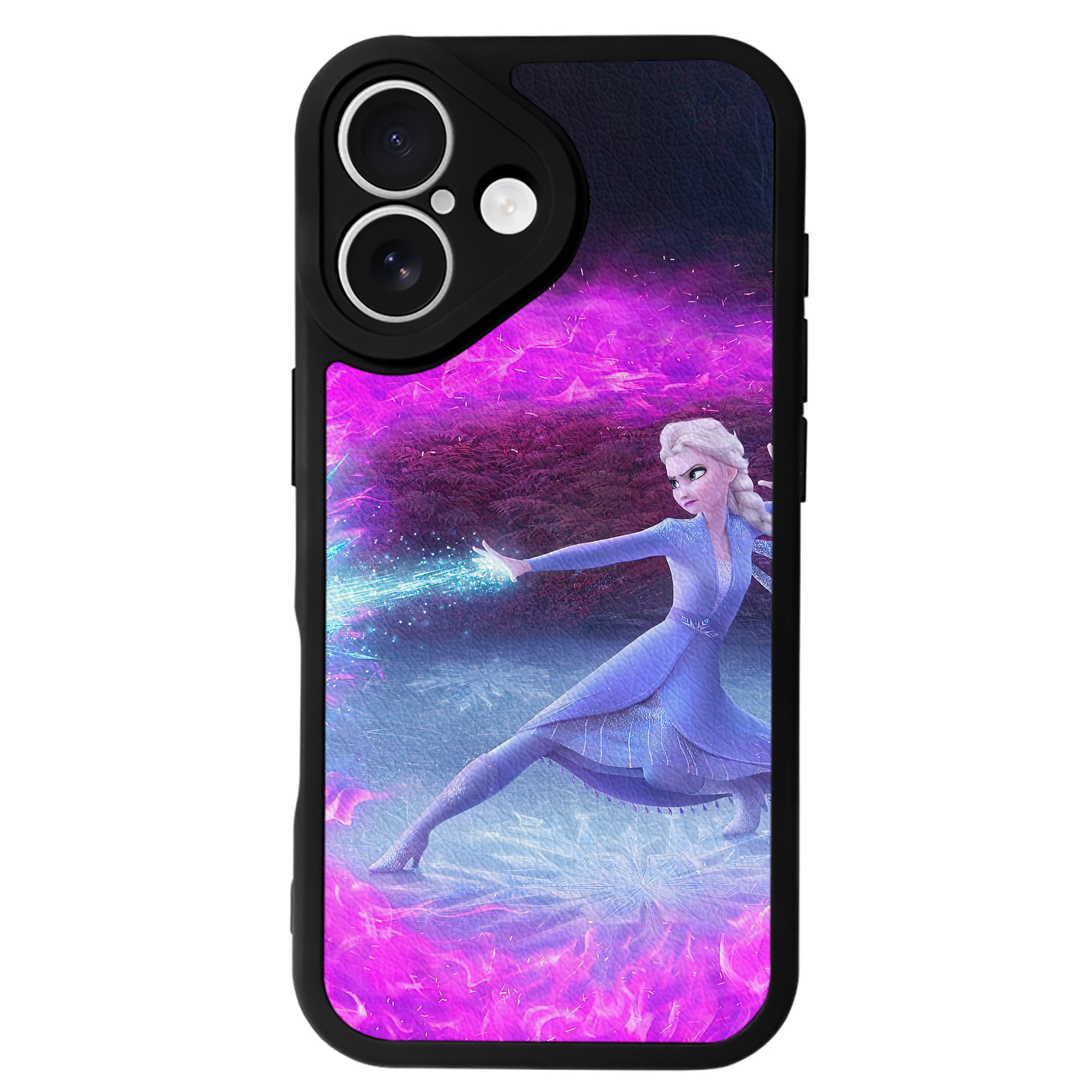 （画像用） アナと雪の女王 アンナ エルサ Frozen Anna Elsa 【iPhone 16シリーズ対応】シリコンスマホケース（レザー調） 材質：シリコン